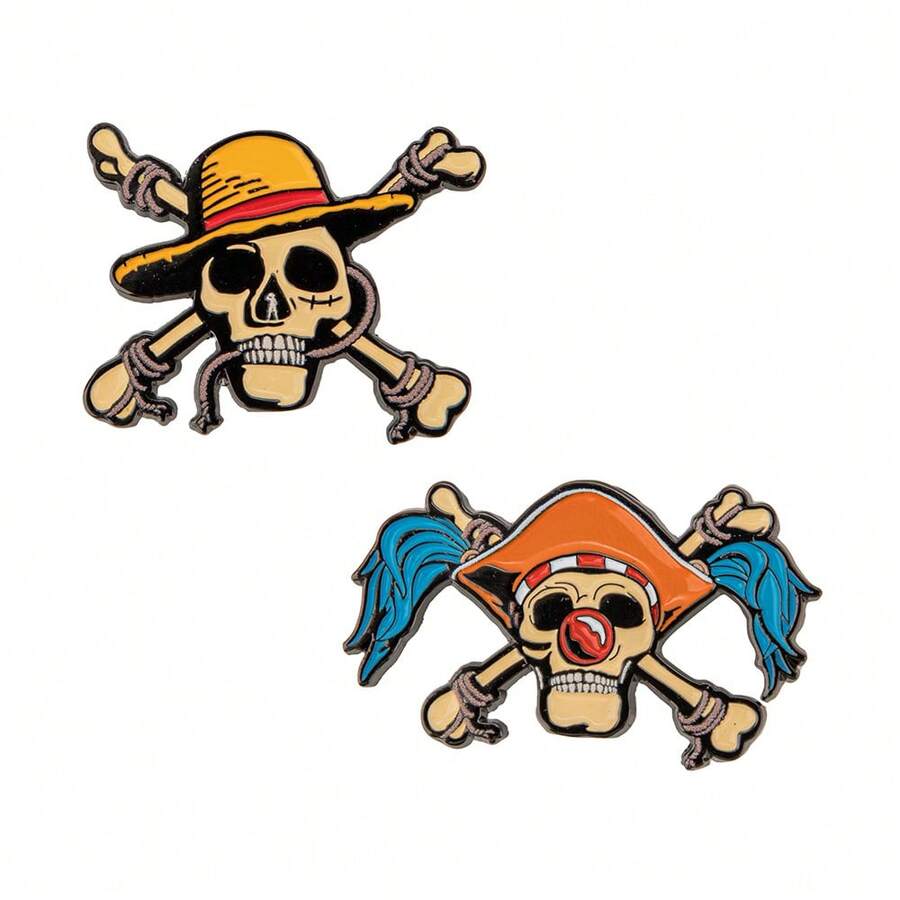 1件 Netflix 官方授權 One Piece 路飛角色可愛派對帽 動漫拋光琺瑯別針 金屬徽章 背包牛仔夾克裝飾 節日禮物 - 彩色 - 查看 1