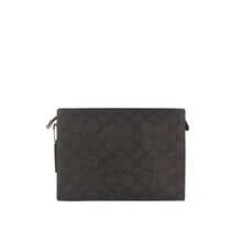 Tas Selempang Wanita Coach Slim Chain CW204IMXAQ - Warna kayu walnut dengan hitam CW204IMXAQ - View 5