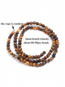 1 Strand 4/6/8/10mm Multicolor Natural Stone Beads Tourmaline Tiger Eye Agates Shell Loose Spacer Beads For Jewelry Making DIY Bracelets Accessories - Multicolor - View 30