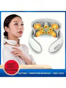 AXH 智能电动充电式加热磁脉冲颈部按摩器 - 白色 - 查看 3