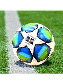 1pc No. 2 Pentagram Style Football, A Durable Football For Outdoor Training And Recreation, Backyard, Park And Beach Kicking - Multicolor - View 7