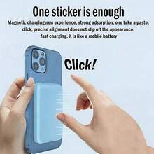 Slim Compact Magnetic Wireless Fast Charging Power Bank 5000mAh 15W Wireless Charge 22.5W PD Wired Charging Portable Phone Charger Strong Magnetic Suction Back To School Supplies Lightweight Charger Compatible With MagSafe For IPhone 17 16 Pro 15 Pro 14 Plus 13 Pro Max 12 School Supplies - 1PC - View 4