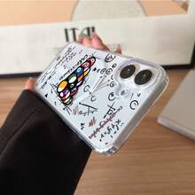 [24h Versand Aus DE/FR/ES]Clear Magnetic Wireless Charging Phone Case Colorful Pool Ball Sketch Math Formula Pattern Hard Protective Shell Fit  17Air 17 16e 11-16 Pro Max Plus,  Galaxy S21-S26 Ultra Edge Fe Plus,  , Unique Aesthetic Gift Idea For Daily Use Party Present Anti-Drop Phone Cover - 1 - 查看 3