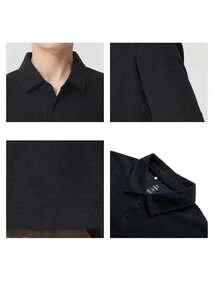 Under Armour Men's UA Polo Outdoor Travel Loose Soft Short Sleeve T-Shirt 6005521-001 - Black - View 10