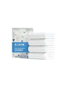 Staying In A Hotel, Disposable Double Enlarged And Widened Four-Piece Set,Disposable Bed Sheets And Pillow Cases, Travel Essentials - Multicolor - View 7