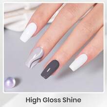 Beetles 6 Colors Soft Eclipse Grey Gel Nail Polish Set, White Black Beige Grey Milky Gel Polish Kit, Soak Off UV LED Nail Art Manicure - 6 Colors Soft Eclipse Grey - 查看 3