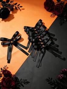 50/30PCS/5pcs Halloween Ribbon Bows For Flower Gift Wrapping, Balloons And Various Decorations, Handmade Sewing Accessories Bows, DIY Jewelry Hair Accessories - Ribbon Bow - View 18