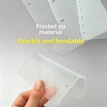 6pcs A4 A5 A6 A7 B5 Transparent Frosted Loose Leaf Binder Backing, Seal Book Cover, Sticker Backing, Sticker Album, Culture Stamp Page, Stamp Album Refill Page, 3D Sticker Book Board, Sticker Book, Used For Sticker Book Making, Book Cover, Office Stationery Supplies - 6pcs - View 4