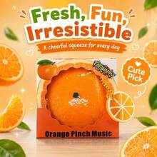 Juguete blando de música de apretar naranja, juguete de apretar de fruta naranja realista, juguete sensorial de alivio del estrés novedoso (incluye embalaje de regalo), juguete de apretar de naranja simulada linda, juguete de relajación de manos y alivio del estrés, regalo de juego diario divertido #JugueteFidget #JugueteNovedoso #SquishyDeMano - Multicolor - Ver 1