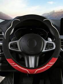 1PC Embroidered Cat Ear Design Steering Wheel Cover, Breathable Ice Silk Mesh Car Accessory, Stylish Embroidered Car Interior, Breathable And Non-Slip Steering Wheel Protector, Suitable For Female Car Owners, For Daily Commutes And Road Trips. - Embroidered Ice Silk - View 17