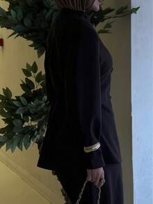 Daily Commute Versatile Elegant Slim Fit Short Long Sleeve Jacket Black Fall - Black - View 8