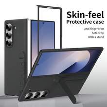 Funda para teléfono Galaxy ZFold3/Fold4/Fold5/Fold6/Fold7/Fold8/Fold8Ultra/W26 con diseño de marco de protección de lente, versátil y de moda, funda para teléfono con soporte, funda para teléfono de unicolor - Multicolor - Ver 10
