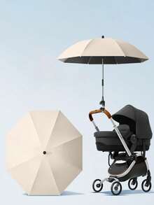 360° Rotatable UPF 50+ Stroller Sun Umbrella With Flexible Arm Clip Handle, Essential Summer Sun Protection Umbrella For Strollers, Bicycles, Wheelchairs, Beach Umbrella Suitable For Camping, Fishing, Outdoor Chairs - A - View 13