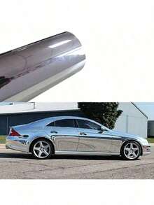 1pc Car PVC Mirror Vinyl Wrap Film, Air Release Technology - Stretchable High Gloss Reflective Finish For Car Wrapping Or Detail Wrapping Electroplated Mirror Car Film - A - View 10