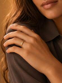 Custom Name Ring Personalized Engraved Ring Gift For Her Stackable Minimalist Elegant Handmade Ring Wedding Promise Jewelry - Multicolor - View 7