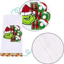 The Grinch 2Pcs Christmas Kitchen Towels, Bathroom Hand Towels, Christmas Decorations, Kitchen Towels, Bathroom Decor, Housewarming Gift, Host Hostess Gift - Multicolor - View 4