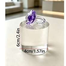 4pcs Acrylic Display Stands, Figurine Display Racks, Transparent Desktop Jewelry Perfume Display Storage Racks, Suitable For Crystal Caves, Rocks, Small Collectibles Display Blocks - one-size - View 11