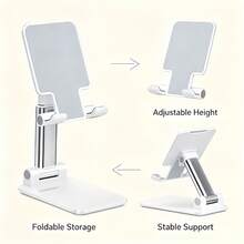 1pc Multi-Function Foldable Phone Stand, Portable Adjustable Tablet Holder, Universal Desktop Bedside Live Streaming Stand, Hands-Free Video Viewing, Suitable For Home Office - Multicolor - View 11