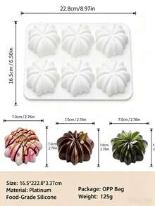 Petal, Peanut, Pistachio And Raspberry Silicone Molds, Platinum Silicone Material, Suitable For Mousse Cake, Filled Chocolate, Pudding And Jelly, Halloween And Christmas Party Decoration, Oven And Freezer , Temperature Range -40℃ To 230℃ - White - View 6
