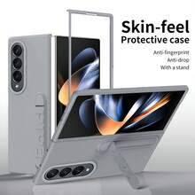 Funda para teléfono Galaxy ZFold3/Fold4/Fold5/Fold6/Fold7/Fold8/Fold8Ultra/W26 con diseño de marco de protección de lente, versátil y de moda, funda para teléfono con soporte, funda para teléfono de unicolor - Multicolor - Ver 37
