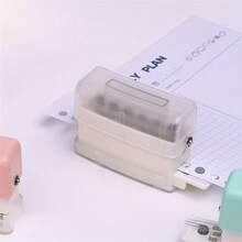 1pc/ A5/B5/A4 Size Hole Puncher For Paper, Capable Of Punching Six Holes At A Time. Note Hole Puncher, Featuring Five Different Color Binding Supplies. - Multi-color - View 4