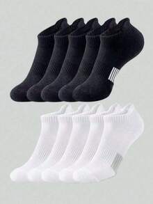 1/510/20 Pairs Minimalist Unisex Socks, Comfortable Casual All-Season Versatile Couple Short Socks - Multicolor - View 2