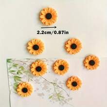 1/3/5/8/10/14/20pcs Fun Sunflower Shaped Resin Fridge Magnets, Perfect For Decorating Kitchen Refrigerator, Suitable For Kitchen, Living Room, Office And Bulletin Board, Also Can Be Used As Holiday Gift - Yellow - View 4