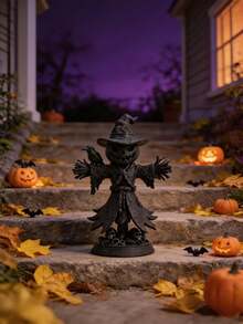 1pc Pumpkin Ghost Figurine, Vintage Gothic Halloween Desktop Decor, Suitable For Home Or Office To Create Festive Atmosphere, Also Great As A Gift For Friends - Multiple Styles - View 3