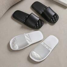 1 Pair Travel Foldable Portable Slippers EVA Non-Slip Washable Shower Slides For Business Trip, Travel, Airplane, Hotel - Multicolor - View 3