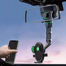 1pc Car Phone Holder, Multi-Function Rotatable New Design Support Bracket, Car Rearview Mirror Phone Mount - Random Styles - View 7