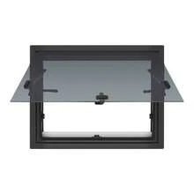 60*45cm RV Right Angle Outward Sliding Window, Equipped With Built-In Screen Mesh And Sunshade Blind, Universal Replacement Window For Camper, Trailer And Motorhome Exterior Installation - Black and White - View 10