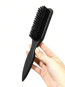 1pc Unisex Smooth Backcomb Beard Brush Boar Bristle Hair Brush Taming Frizz And Flyaways Edge Control Comb Volumizing Wooden Handle Comb Detangling Comb Hairline Control Comb Slip Comb Hair Comb Volumizing Wooden Handle Comb Edge Control Comb Plastic Hair Comb Creating Smooth Ponytail Bun - With Wide Pointed Tail Backcomb And Detangling Comb Convenient For Parting Styling Polishing And Smoothing Hair Creating Smooth Frizz-Free Hairstyle Suitable For Men And Women Recommended As Christmas Gift - Multicolor - View 5