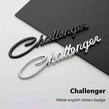 Challenger 英文字母汽車貼紙 金屬徽章貼花，適用於 Dodge Challenger Journey Charger Ram 1500 Caliber Caravan Avenger - A - 查看 6