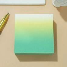 Pink-Blue Gradient Shiny Transparent Self-Adhesive Sticky Notes, Glossy Waterproof, Residue-Free, Transparent Bookmarks Notebook Stickers, Graduation Season Back To School Gift School Supplies - one-size - View 11