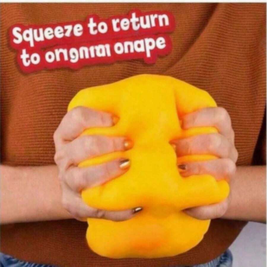 1pc Extra Large Square Cheese Squeeze Toy, Soft Slow Rebound Stress Relief Squishy, Needdoh - Multicolor - View 1