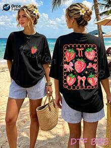 Women T-Shirts - 黑色 - 查看 2