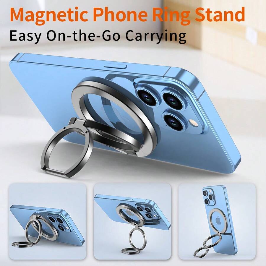 Magnetic Cell Phone Ring Holder Mobile Phone Bracket Removable Cell Phone Grip Kickstand For IPhone MagSafe - Multicolor - View 1