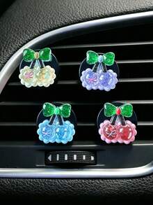 1個/4個裝 樹脂迷你櫻桃汽車出風口裝飾品，汽車空調出風口裝飾配件 - A - 查看 6