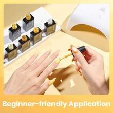 Beetles 6 Colors Lemon Whisper Yellow Gel Nail Polish Set, Butter Pastel Light Bright Yellow Gel Polish Kit, Soak Off UV LED Nail Art Manicure - 6 Colors Lemon Whisper Yellow - 查看 7