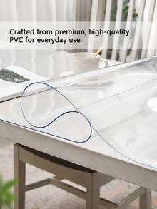 Clear Waterproof Table Protector – Stain & Scratch Resistant, Non-Slip Cover For Dining & Workspaces, Multiple Sizes - Clear - View 6
