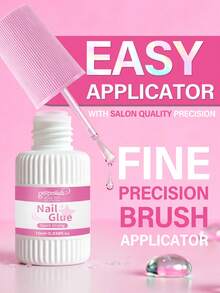 GELPOLISH Super Strong Nail Glue 6pcs/Set 10ml Bottle Quick Dry Waterproof Long Lasting Nail Adhesive Suitable For Fake Nails - 10ml - View 4