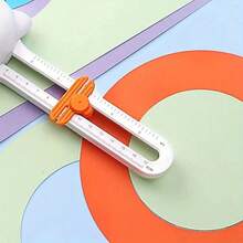 1pc 360° Circle Cutter, Manual Rotating Round Paper Cutting Tool, Adjustable Slide Rail, Press And Rotate Cutting - 1pc - View 6