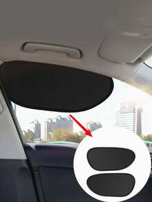 New Car Heat Insulation Sunshade, Car Side Window Privacy Shade, Driver And Passenger Window Sun Protection Shield; Blocks UV Rays, Heat Insulation, Anti-Glare, Electrostatic Adsorption Easy Installation, Foldable Portable Car Window Shade; Universal For Sedan / SUV / Hatchback / Van; Summer Car Interior Protection Accessories, Suitable For Drivers, Parents, Outdoor Travel, Camping, Self-Driving Trips, Black Opaque Car Door Window Shade - Multicolor - View 6