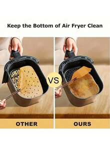 50/100 Piezas, Papel de Horno, Revestimiento para Freidora de Aire, Revestimiento para Horno, Accesorios de Cocina, Papel de Horno Antiadherente, Accesorios para Freidora de Aire, Resistente al Aceite y al Agua, Revestimiento de Papel para Hornear, Asar, Microondas, Freidora de Aire, Revestimiento para Freidora de Aire de Cocina, Papel para Freidora de Aire - Multicolor - Ver 5