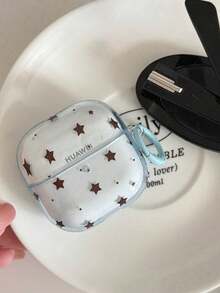 Transparent Blue Star Protective Case For Samsung Galaxy Buds2 Pro, Soft Shell Earphone Protective Cover, Anti-Drop Box Case For Samsung Buds2 Live, Galaxy Buds2 Earphone Case - Clear - View 9