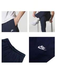 Men's Nike Sportswear Club Knit Casual Straight Leg Sweatpants FQ4333-451 - Dark Blue - View 10