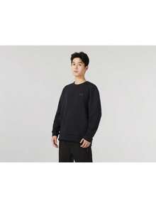 Under Armour Men's Top, Minimalist Loose Comfortable Ribbed Crew Neck Pullover, Soft Knit Long Sleeve Sports Sweatshirt 1381688-001 - Black - View 2