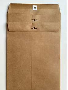 10 Stück wiederverwendbare Kraftpapier-Umschläge mit Knopfverschluss, versiegelbare Kurier-Verpackungstaschen mit Klappe, verstärkte Versandtaschen aus Papier, geeignet für Kleidung, Schmuck, Geschenklagerung für kleine Unternehmen, Büro-Dokumentenorganisation - Mehrfarbig - Übersicht 7