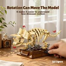 6pcs Skeleton Dinosaur Toys, Creative Mechanical Design With Rotatable Joints For Dinosaur Movement, Fun Stress Relief Assembly Toys With Bone Texture And Scary Atmosphere, Suitable As Christmas, Easter, Birthday Gifts For Boyfriend, Desktop Decor For Men - Skeletal Dinosaur - View 14