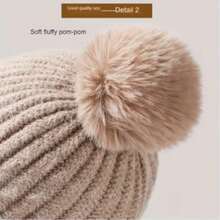 Winter Essential For Women, This 2-In-1 Fleece Lined Hat Has Dual Uses. It Features A Windproof And Warm Design With A Hood And Neck Strap, Perfect For Outdoor Cycling. It's An Ideal Gift Choice To Keep Your Girlfriend Warm - Multicolor - View 6